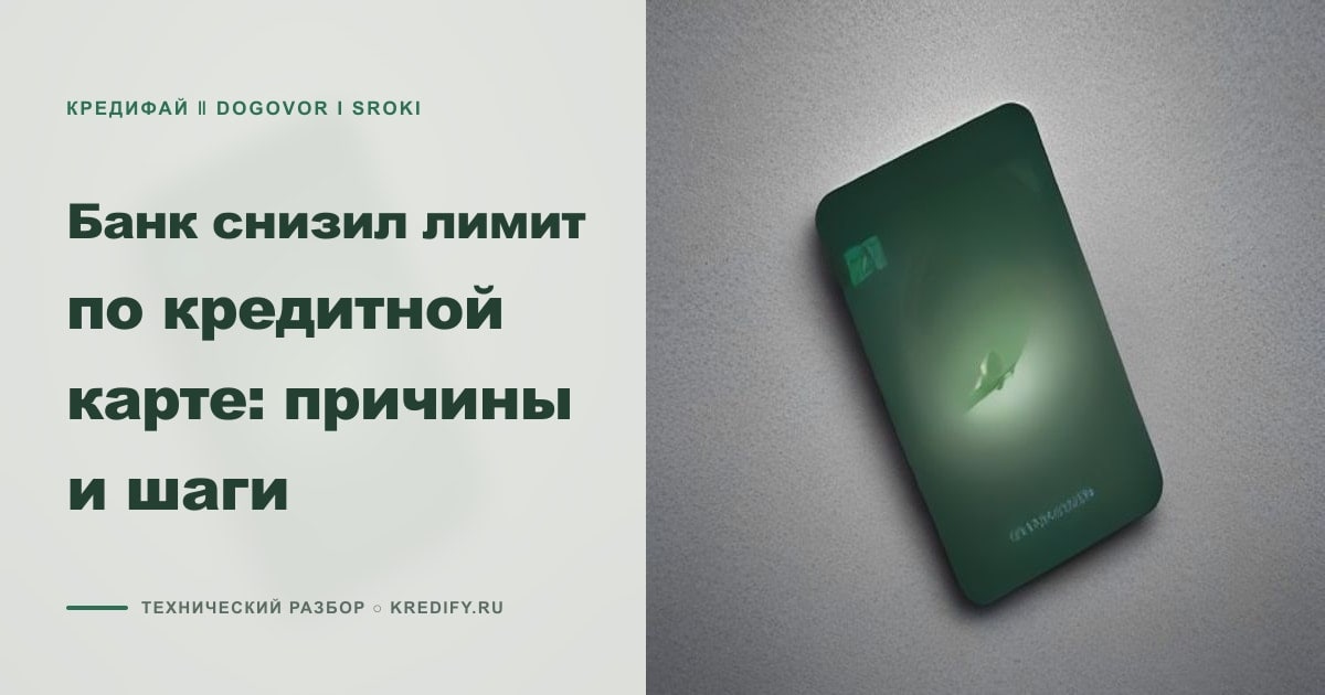 Иллюстрация к статье «Банк снизил лимит по кредитной карте: причины и шаги»