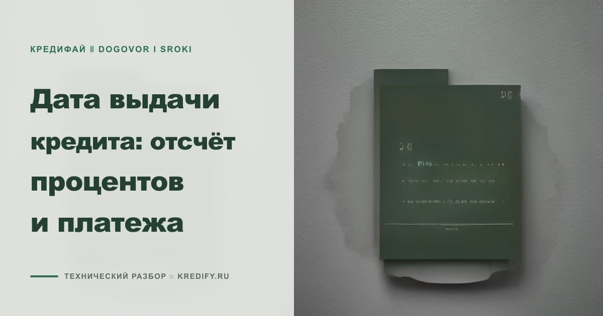 Иллюстрация к статье «Дата выдачи кредита: отсчёт процентов и платежа»