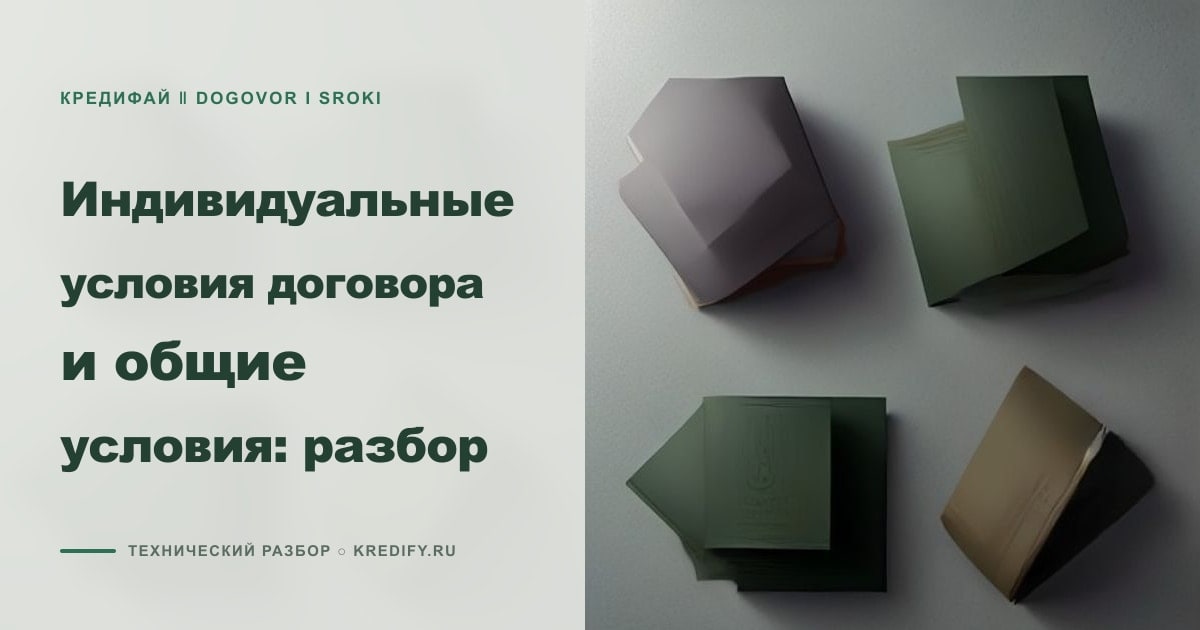 Иллюстрация к статье «Индивидуальные условия договора и общие условия: разбор»