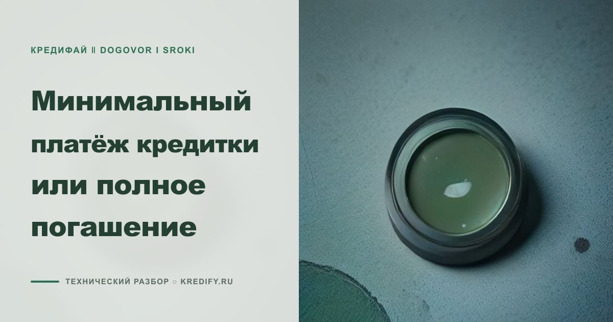 Иллюстрация к статье «Минимальный платёж кредитки или полное погашение»