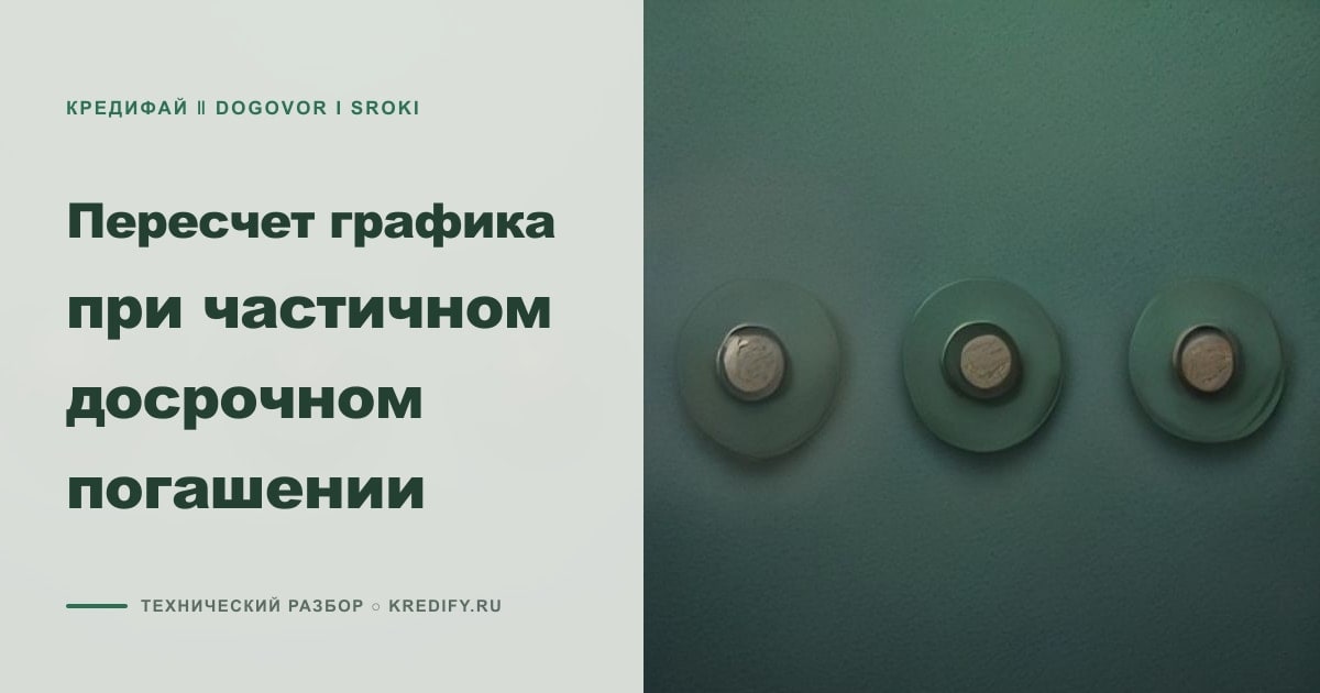Иллюстрация к статье «Пересчет графика при частичном досрочном погашении»