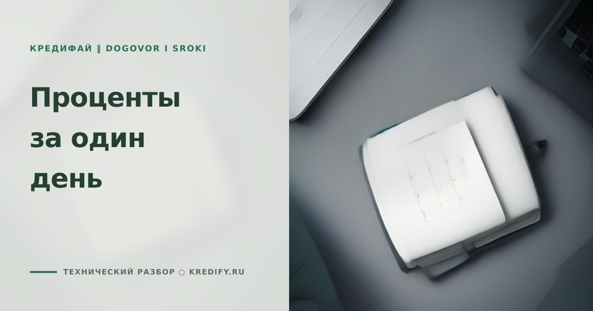 Иллюстрация к статье «Проценты по кредиту в день»