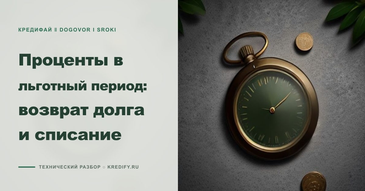 Иллюстрация к статье «Проценты в льготный период: возврат долга и списание»
