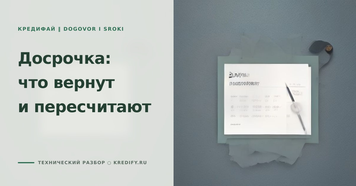 Иллюстрация к статье «Возврат процентов при досрочном погашении»